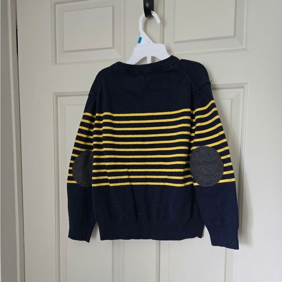2/$20 Gap Navy and Yellow Striped Sweater Size 6-7 - Picture 4 of 4